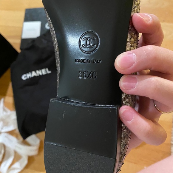 NWT Chanel luxurious Metallic Python Ballet Flats - Picture 7 of 10